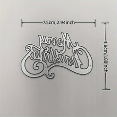 English Blessing Words Merry Christmas Letter Cutting Mold