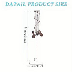 1pc Weathervanes Measure Rain Gauge 7 Capacity Glass Rain Tube Yard Trim Outdoor