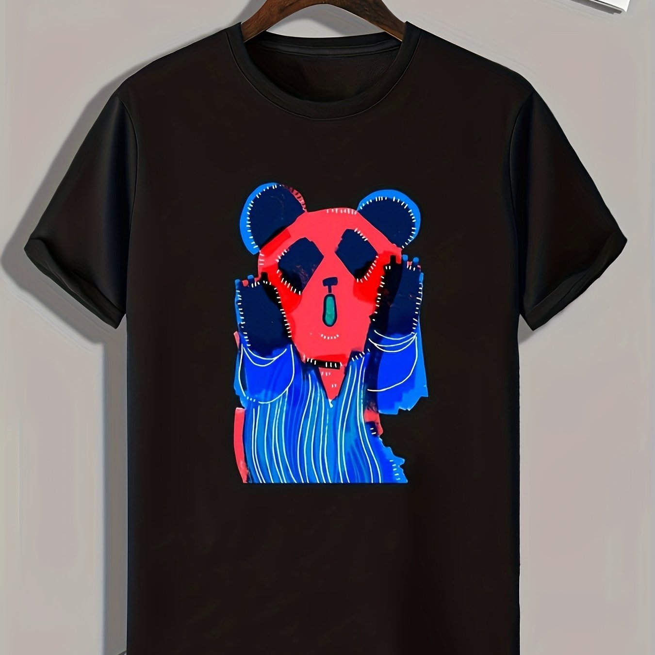 Funny Cartoon Print Men's Graphic T shirt Casual Comfy Tees For Summer