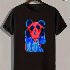 Funny Cartoon Print Men's Graphic T shirt Casual Comfy Tees For Summer