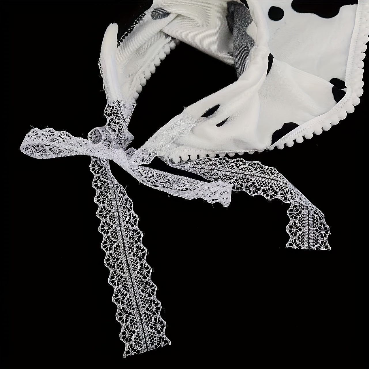 90s Cow Pattern Triangle Scarf Y2K Turban Bandana Women Head Wrap