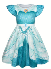 Girls Peach Pink Princess Costume Anime Cartoon Cosplay Dress