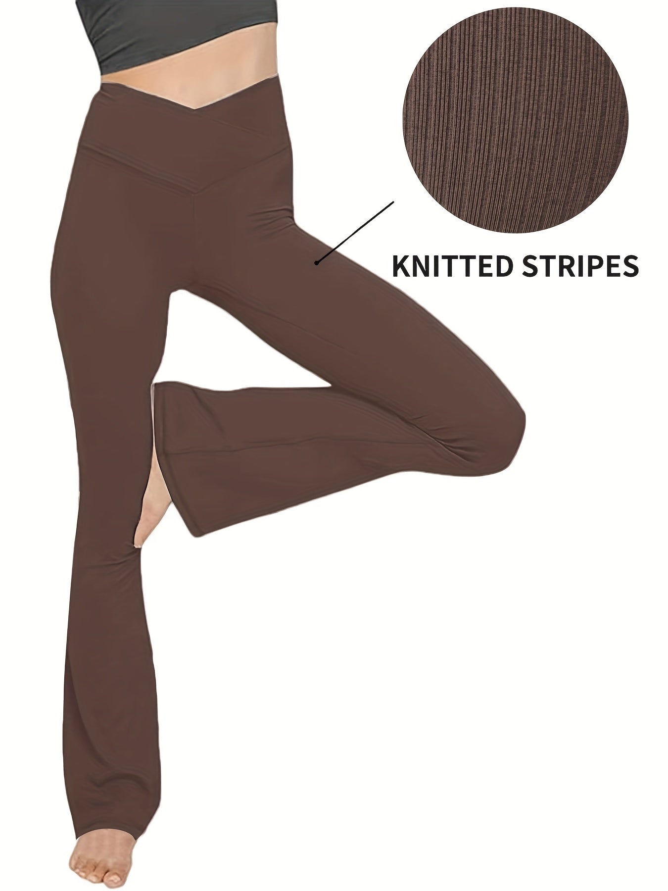 Women's High Waist Flared Leggings Yoga Pants