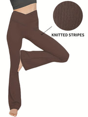 Women's High Waist Flared Leggings Yoga Pants