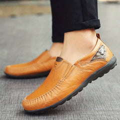 Men's Casual Formal Slip On PU Shoes Driving Shoes With Breathable Sole