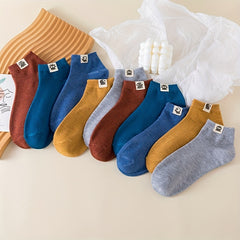 10 Pairs Fashionable Sweat-absorbing Ankle Socks for Spring and Autumn