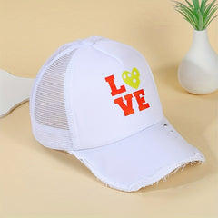 Distressed Denim Baseball Cap for Men Women