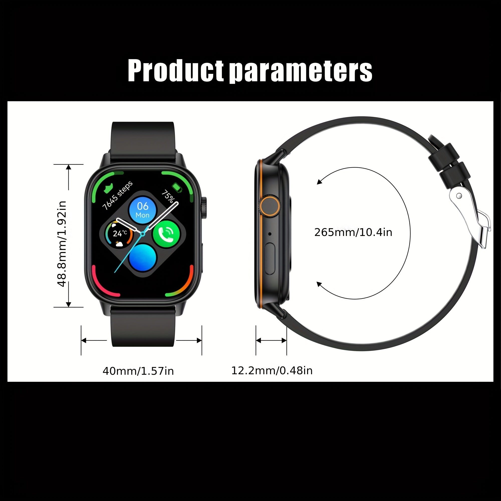 GPS Smart Watch 5 HD Display Altitude Air Pressure Stopwatch 170 Sports M