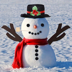 16pcs Snowman Decorating Making Kit Outdoor Christmas Party Decor