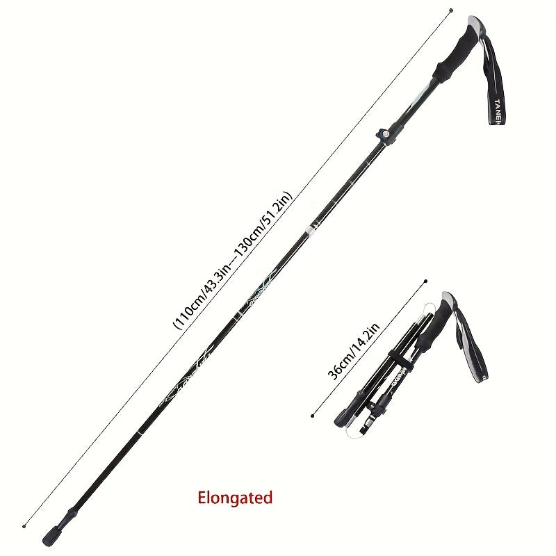 Telescopic Hiking Pole Lightweight Aluminum Alloy Mountaineering Stick
