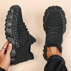 Men's Weave Knit Lace Up Casual Shoes Lightweight Sneaker