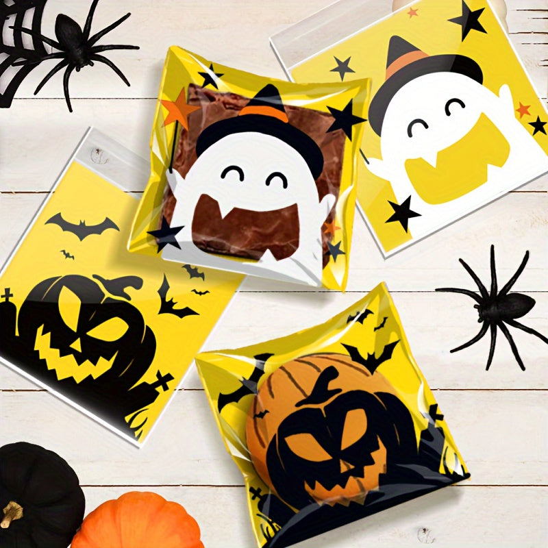 100pcs Halloween Candy Cookie Gift Packaging Bag Decoration