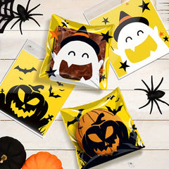 100pcs Halloween Candy Cookie Gift Packaging Bag Decoration