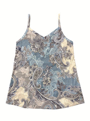 Floral Print Cami Top V Neck Summer Sleeveless Top