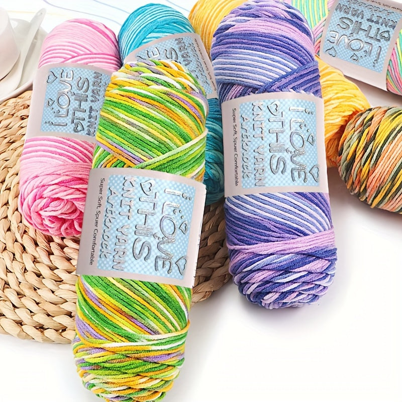 Multicolor Knitting Yarn Crochet 100g 200m 2.5mm