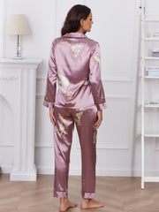 Floral Pajama Set Long Sleeve Top & Pants