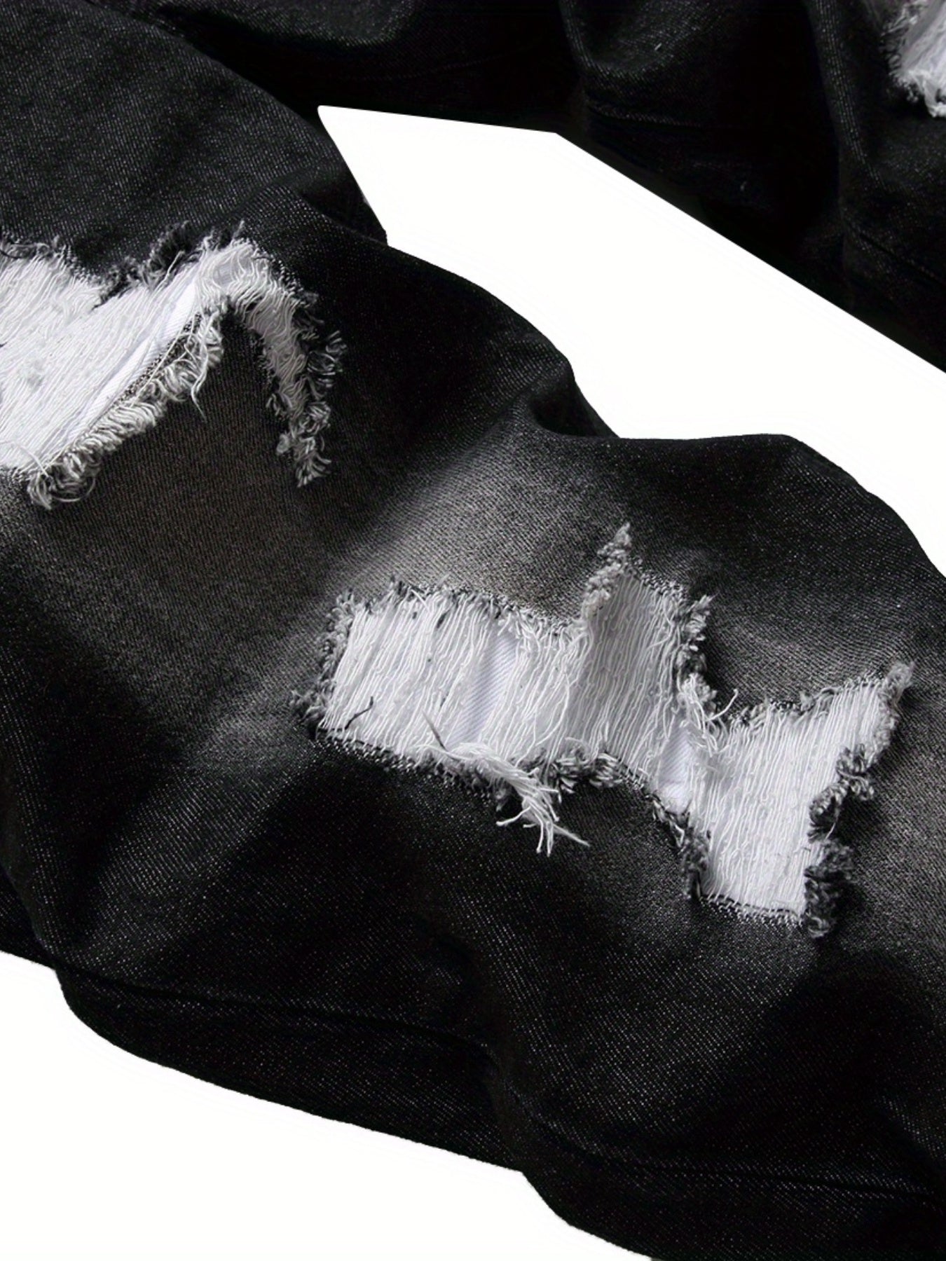 Slim Fit Ripped Jeans Men Casual Street Style Distressed Denim Pants