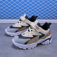 Boys Lightweight Soft Sole Sneakers Breathable Non Slip Hook & Loop Casual Shoes