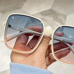 Men's Square Large Frame Sunglasses With Case