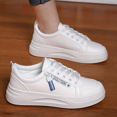 Women's Letter Graphic Skate Shoes Zip Lace Sporty Platform Sneakers