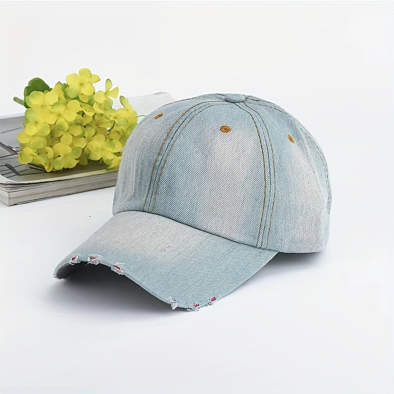 Unisex Sunshade Baseball Cap With Letter Embroidery