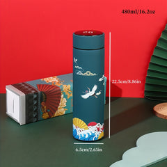 Chinese Style Insulated Tea Cup with Temp Display