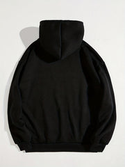 Warm Hooded Sweatshirt Front Pocket Fleece Hoodie Women's Sporty Sweatshirt