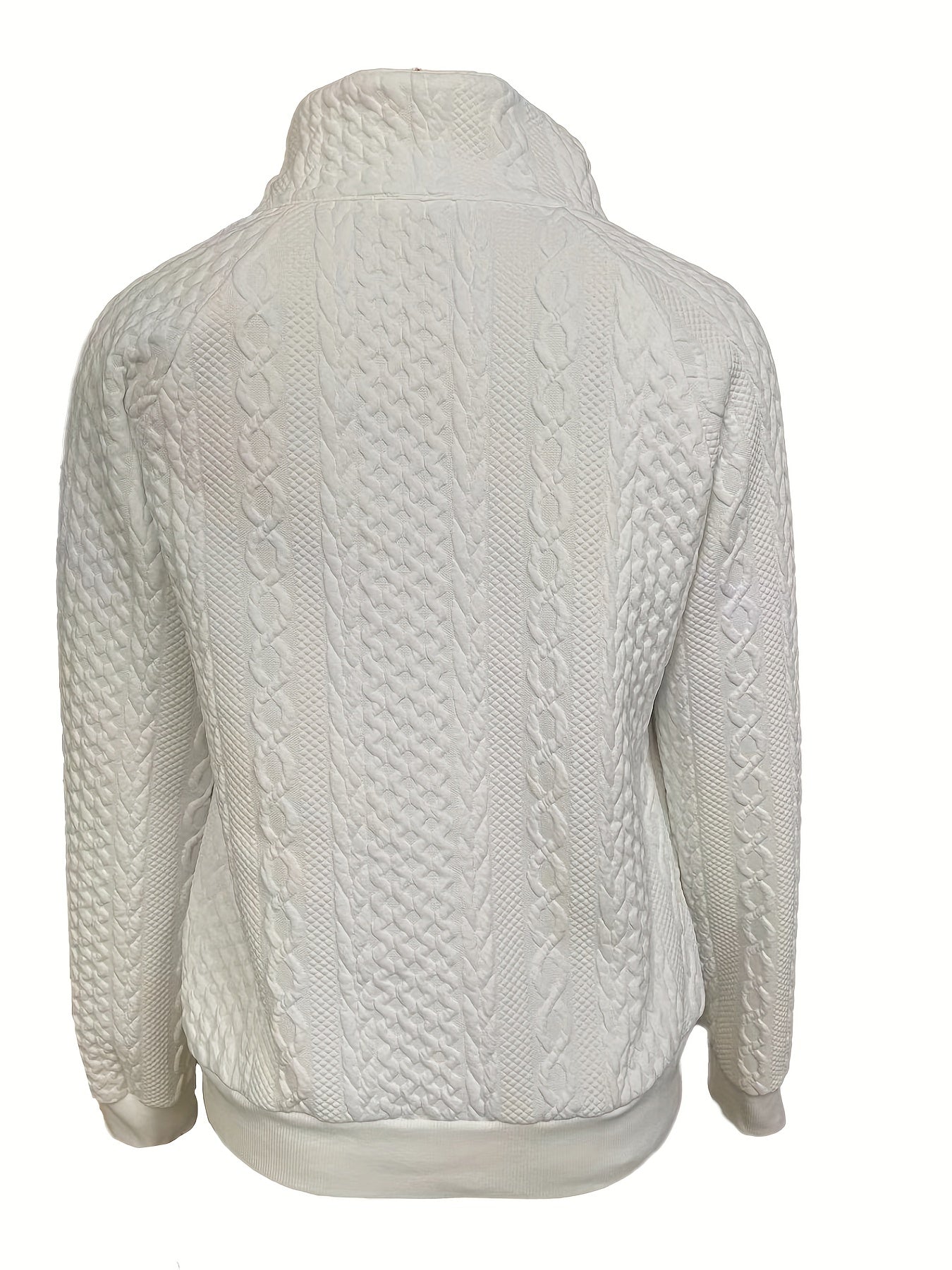 Textured Quarter Zip Sweatshirt Turtle Neck