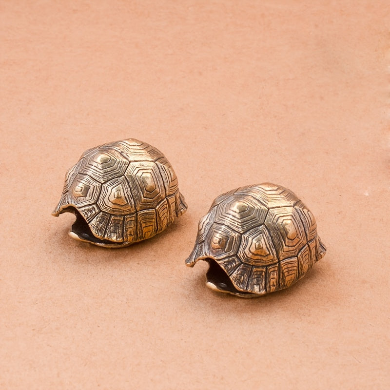 Brass Turtle Bell Keychain Pendant for Bags and Keys