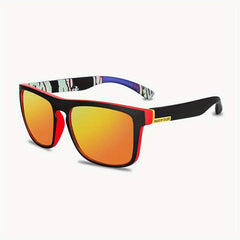 Men's Square Sunglasses Pattern Frame Polarized