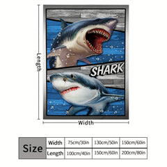 Creative Shark Blanket Soft Comfortable Flannel Throw Blanket For Sofa Bed