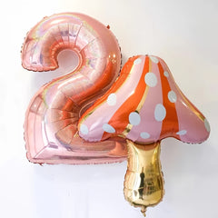 Forest Theme Birthday Mushrooms Balloons
