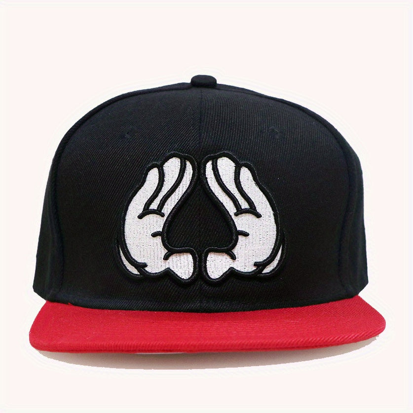 Embroidered Flat Brimmed Hat - Outdoor Casual Wear