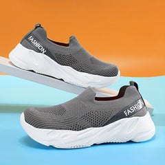 Boy's Woven Slip On Sock Shoes Comfy Sneakers for Outdoor Activities