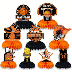 9 Piece Basketball Birthday Party Centerpiece