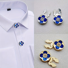 Rhinestone Button Covers for Men & Women Floral Pattern Shirt Decoration