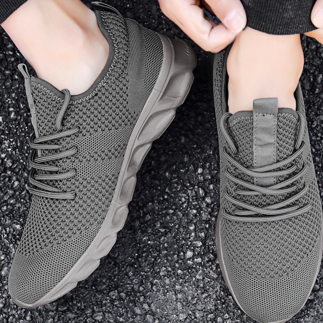 Men's Outdoor Lace Up Fabric Sneakers