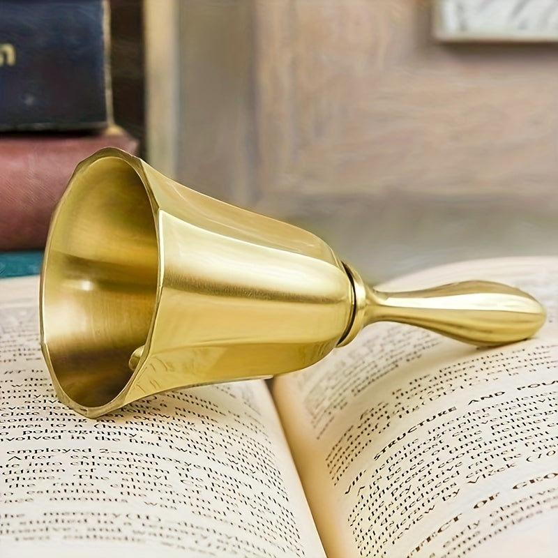 Wedding Bell Golden & Pewter Classroom Bell for Kids