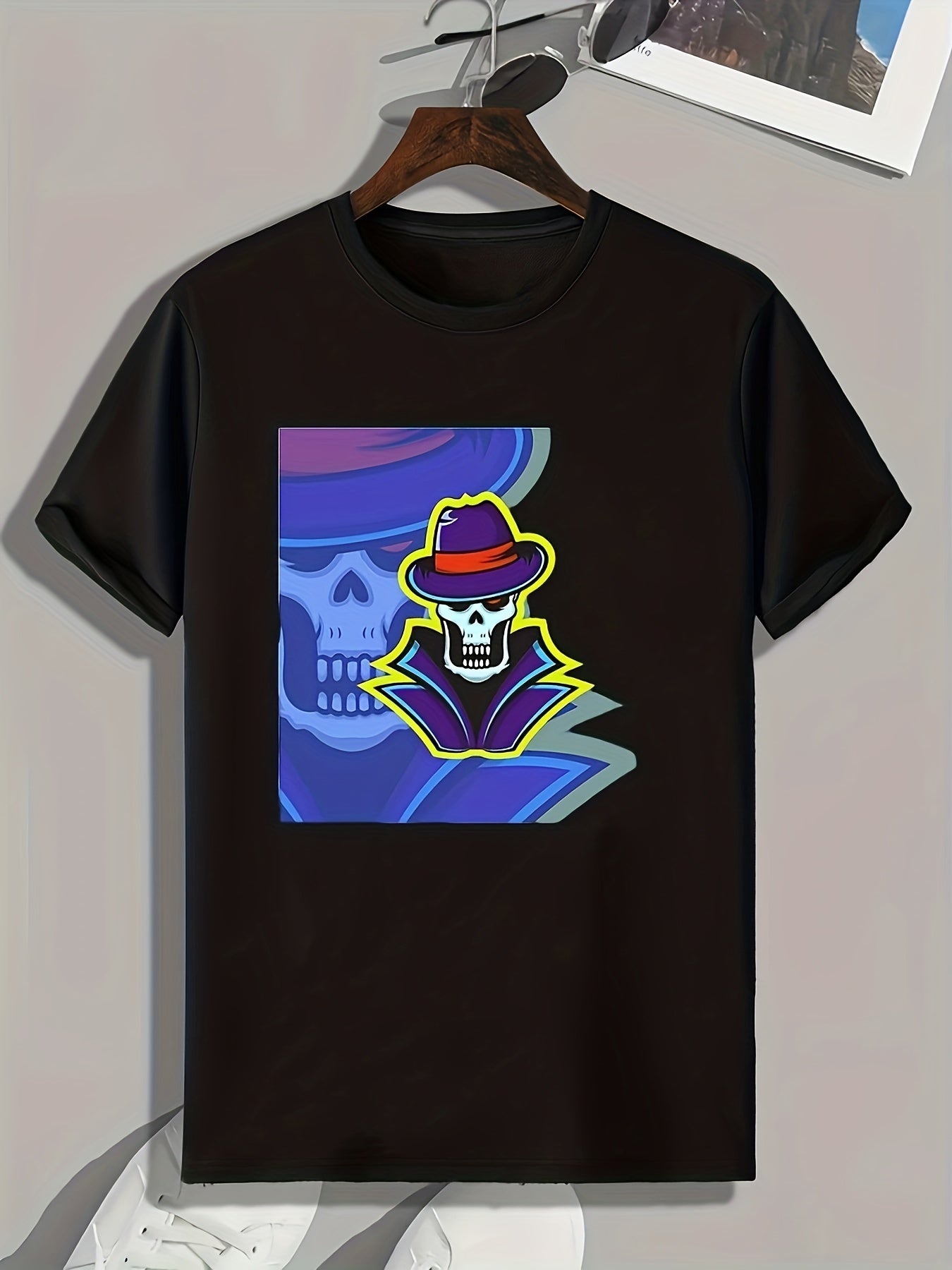 Skull Print Men's Graphic T shirt Casual Comfy Tees For Summer