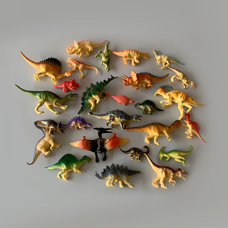 26pcs Dinosaur Toy Set for Kids with T Rex Triceratops