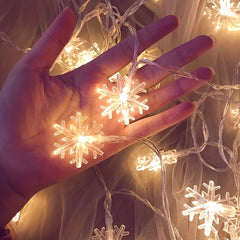 Snowflake LED String Lights 10 Lights 1.5m