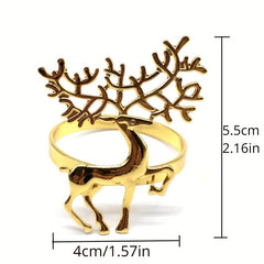 6pcs Christmas Napkin Ring Buckle Holiday Accessory Room Decor