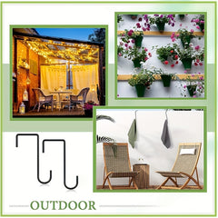 Stainless Steel Fence Hooks - Perfect for Hanging Flower Pots & Lights
