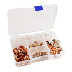 310pcs Rose Silver Thumbtacks Flat Clip Decorative for Cork Board