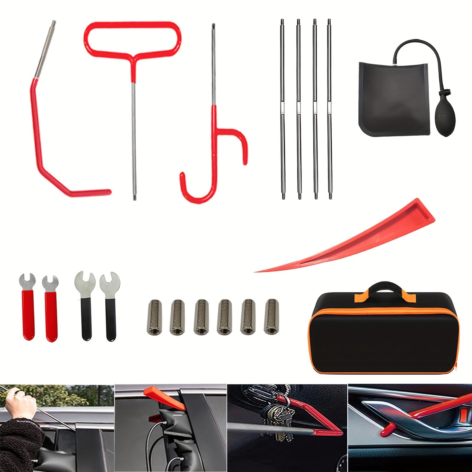 20pcs Car Repair Tool Roadside Emergency Airbag Supplies Air Wedge Pump