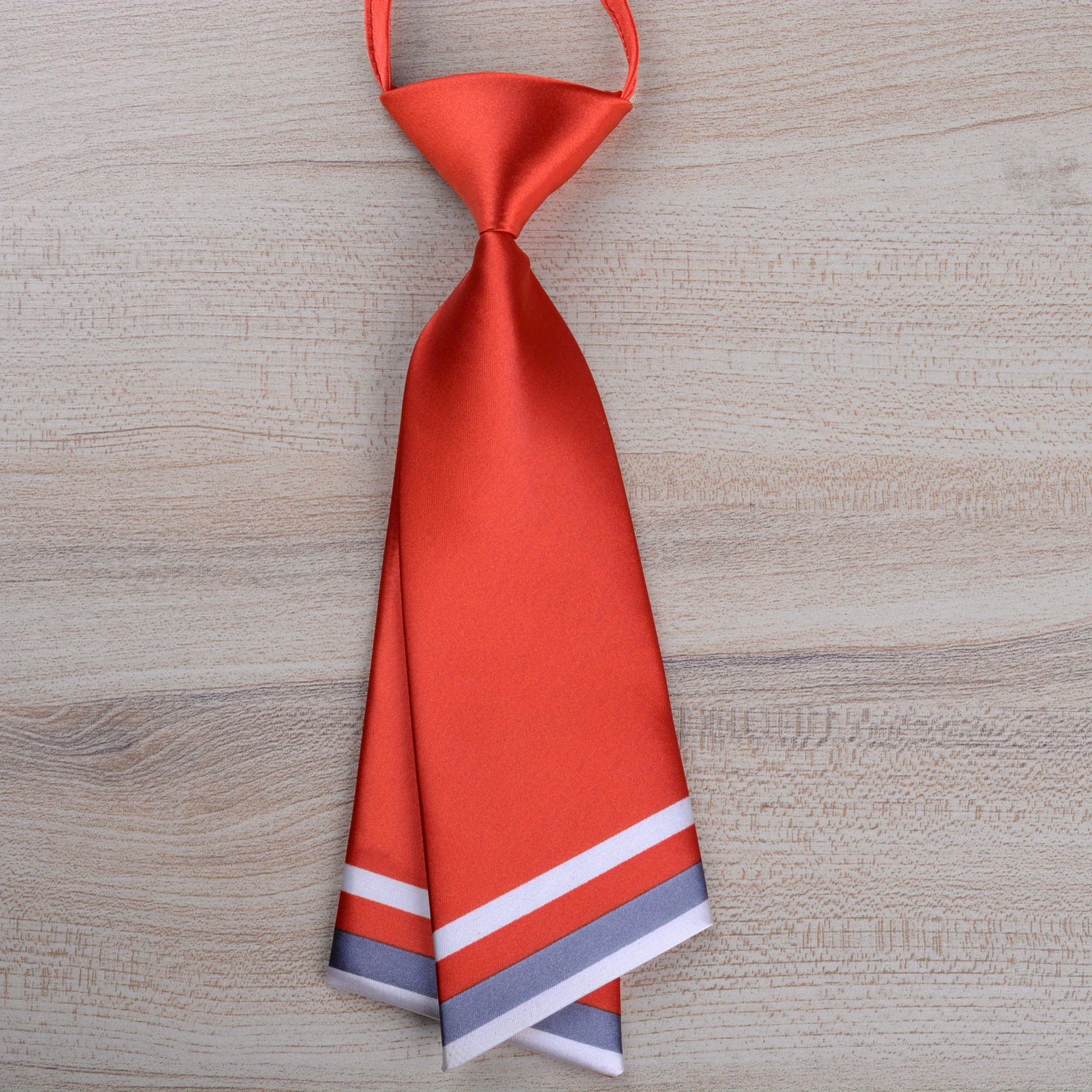 1pc Solid Necktie Classic Pre tied Neck Tie College Style Adjustable