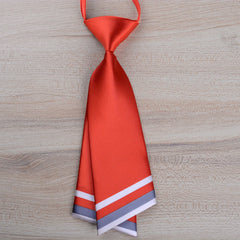 1pc Solid Necktie Classic Pre tied Neck Tie College Style Adjustable