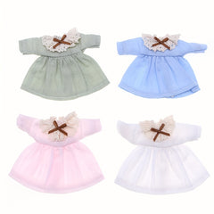Dollhouse Skirt and Accessories Set Lace Trim Bow Detail Textured Fabric