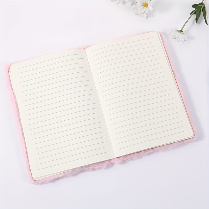 Unicorn Fluffy Notebook 160 Pages Writing Drawing Girls