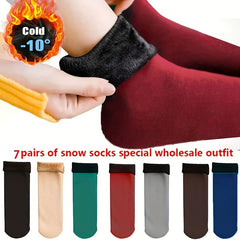 Plush Lined Mid Tube Socks Women's Stockings
